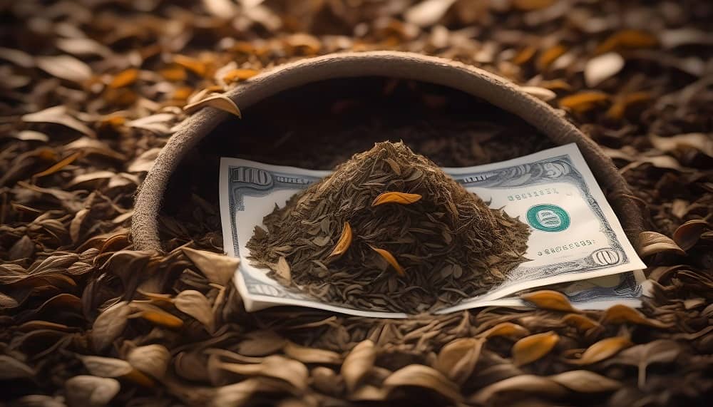 iran-dollar-banknote-tea-leaves