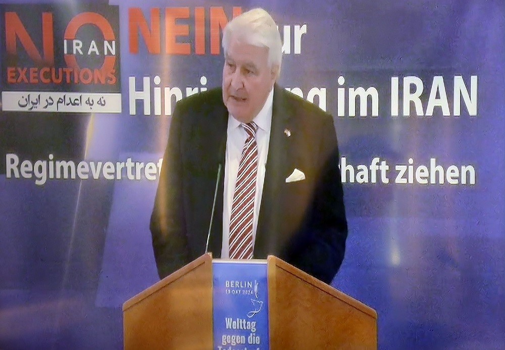 Leo Leo Dautzenberg , Vorsitzender des Deutschen Solidaritätskomitees für einen freien Iran