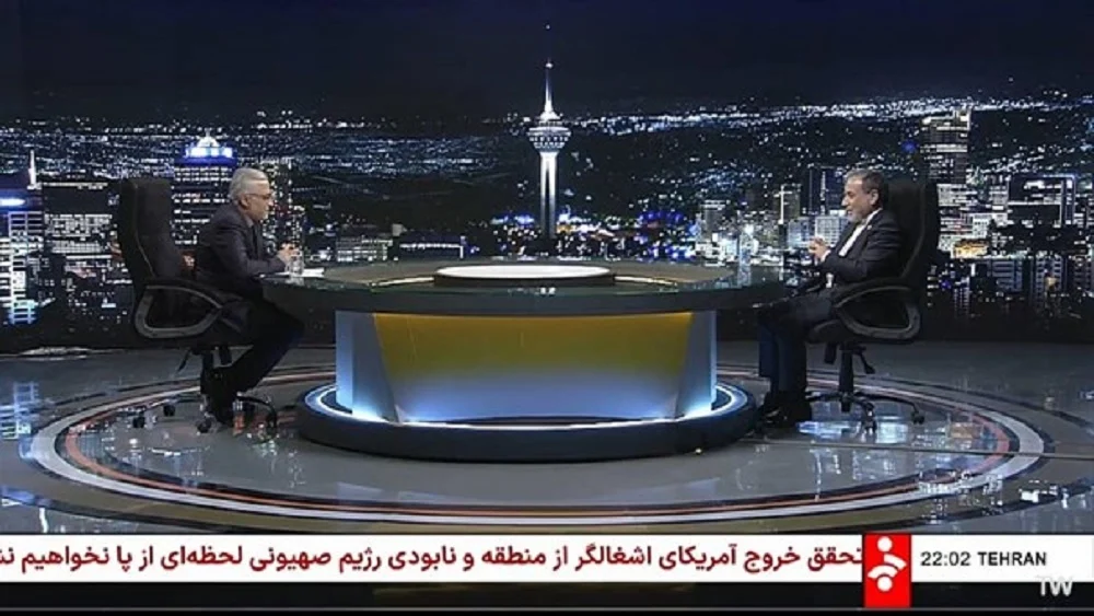 Picture6 Der Außenminister des iranischen Regimes, Abbas Araghchi, spricht am 27. Juni 2025 mit dem staatlichen Fernsehen